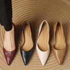 Ceyra Leder Kitten Heels