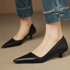 Orlisse Leder Kitten Heel Pumps