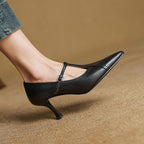 Aveline Leder T-Riemen Pumps
