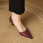 Ceyra Leder Kitten Heels