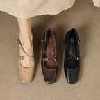 Marvane Leder Kitten Heels