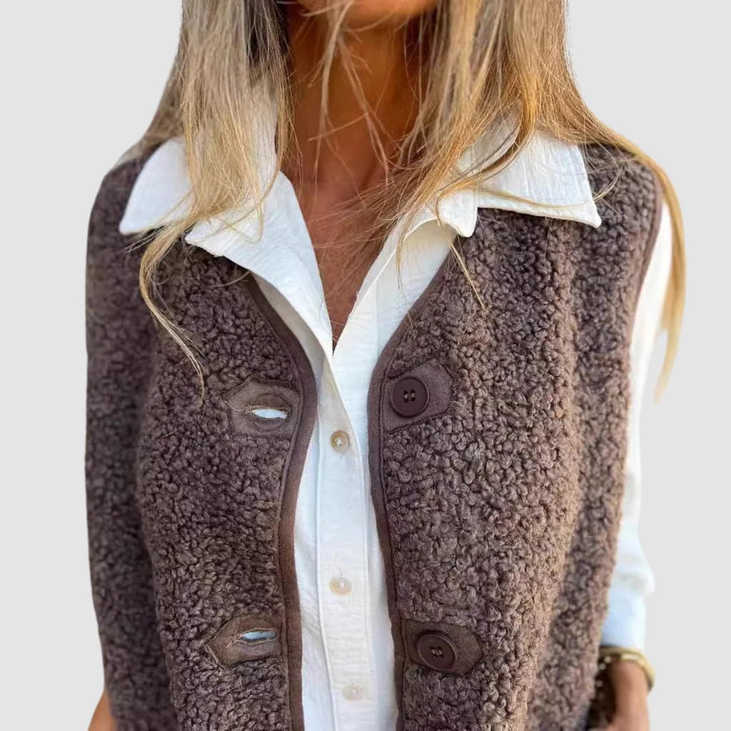 Chantal™ Frühlings-Weste mit Knöpfen