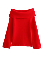 Kiondra | Strickpullover mit Off-Shoulder-Ausschnitt