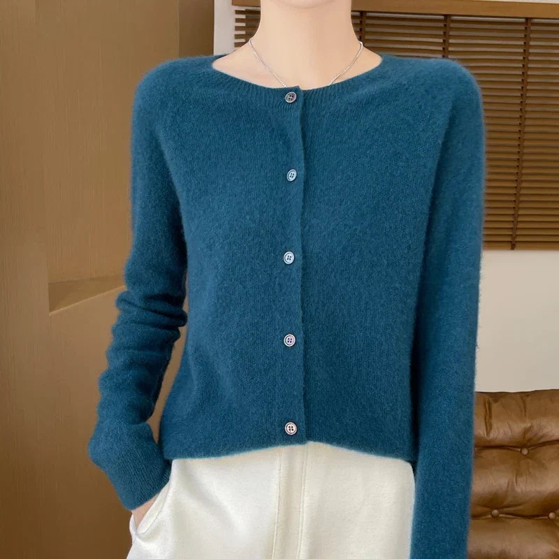 Rio | Cardigan mit Rundhalsausschnitt und Knöpfen