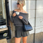 Kiondra | Strickpullover mit Off-Shoulder-Ausschnitt