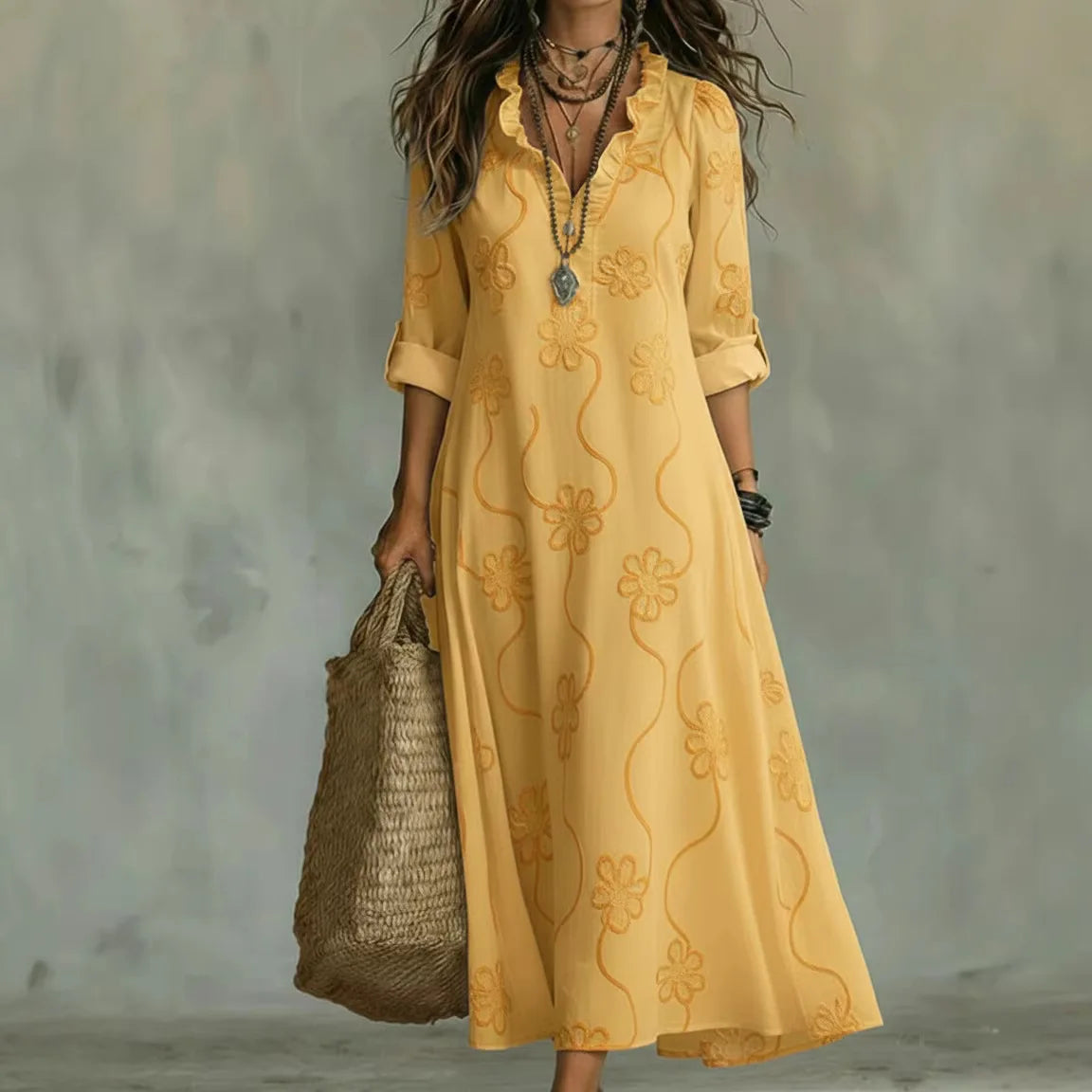 Sienna™ |  Bauchkaschierendes Sommerkleid mit Blumenmuster