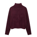 Vivian | Weinroter Pullover mit Stehkragen