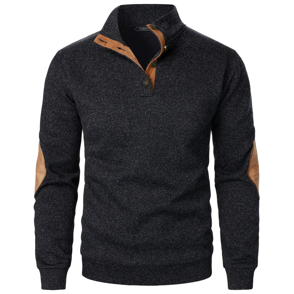Martin | Henley-Pullover mit Stehkragen