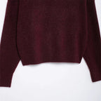 Vivian | Weinroter Pullover mit Stehkragen