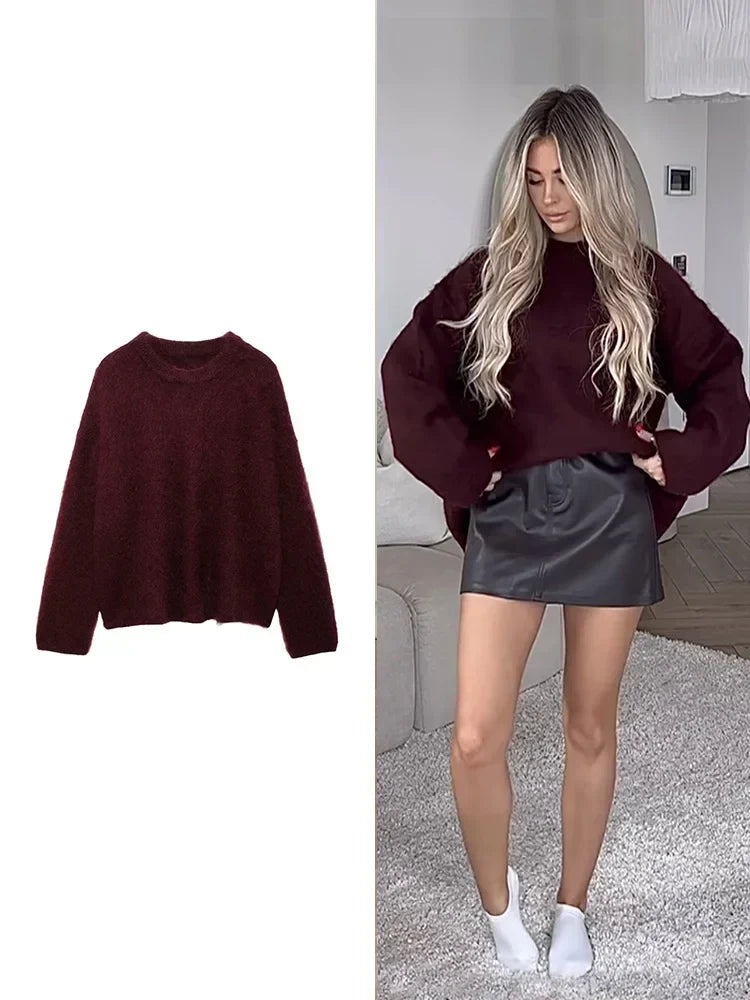 Tess | Burgundy Sweater
