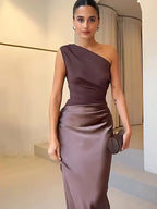 Maxikleid mit Schuldgefühl aus Satin