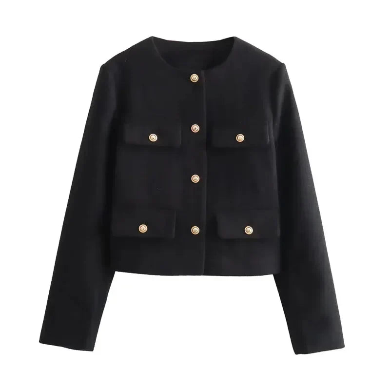 Sara | Elegante Jacke mit Goldknöpfen