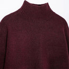 Vivian | Weinroter Pullover mit Stehkragen