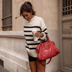 Gerda | Pullover mit Rundhalsausschnitt und Streifen