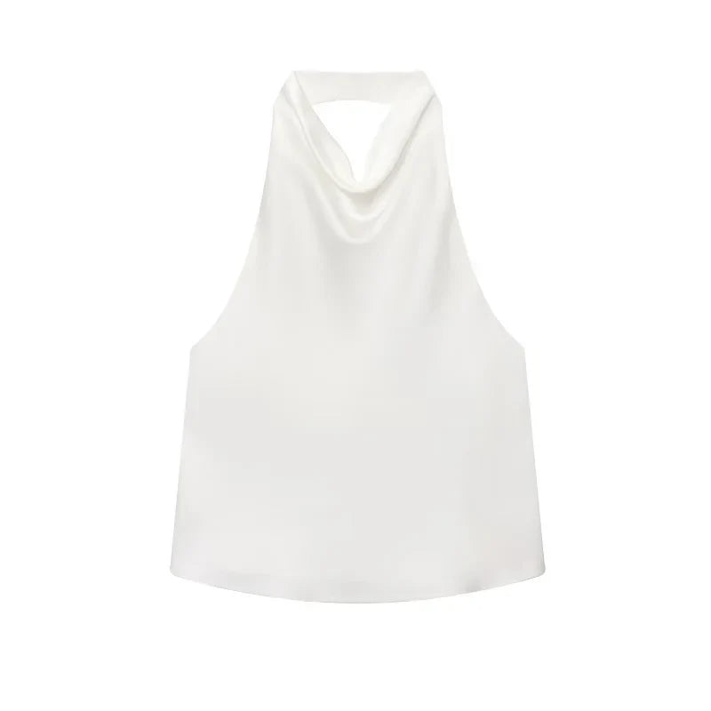 Elara | Elegantes Satin-Halter-Top