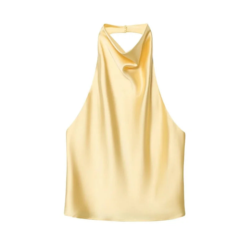 Elara | Elegantes Satin-Halter-Top