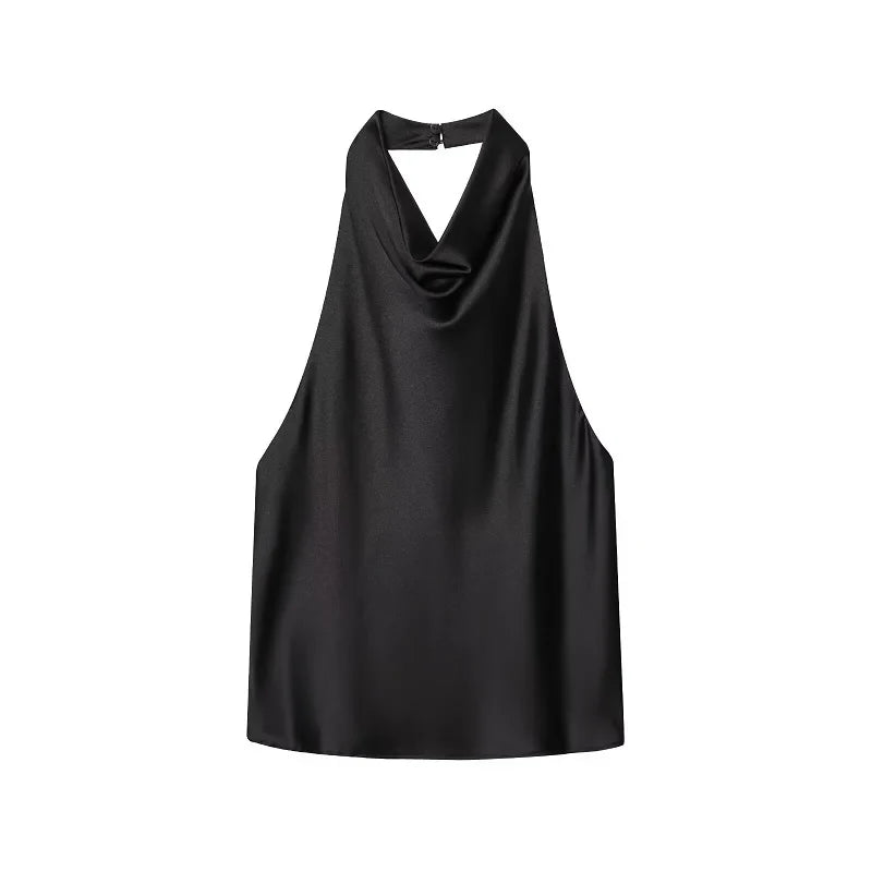 Elara | Elegantes Satin-Halter-Top