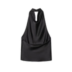 Elara | Elegantes Satin-Halter-Top