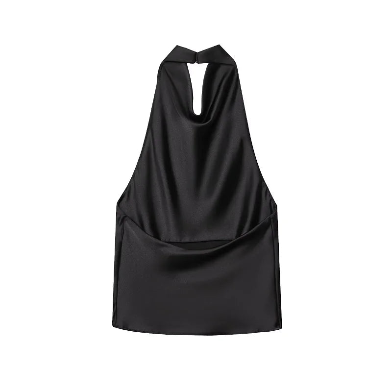 Elara | Elegantes Satin-Halter-Top