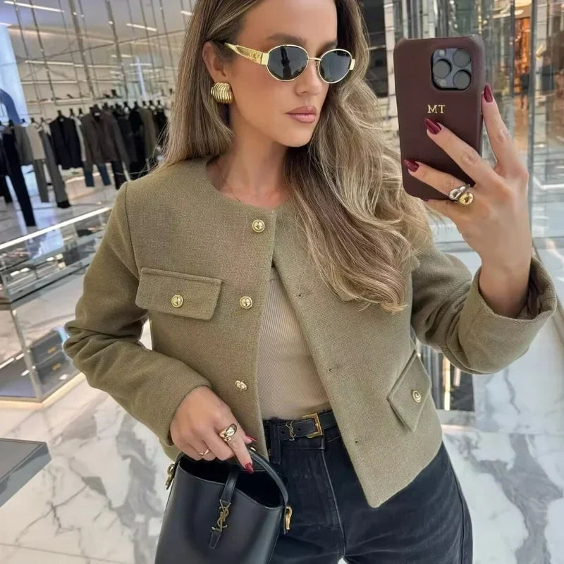 Sara | Elegante Jacke mit Goldknöpfen