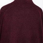 Vivian | Weinroter Pullover mit Stehkragen
