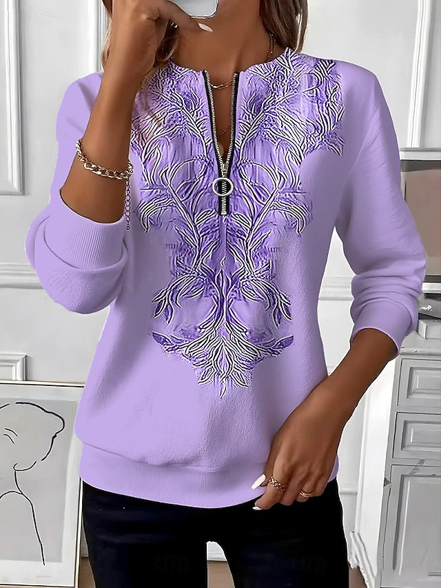 Carlene | Pullover mit halbem Reißverschluss
