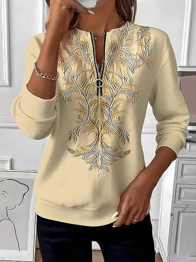 Carlene | Pullover mit halbem Reißverschluss