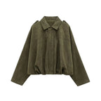 Marlene | Oversized Jacke in Velours-Optik