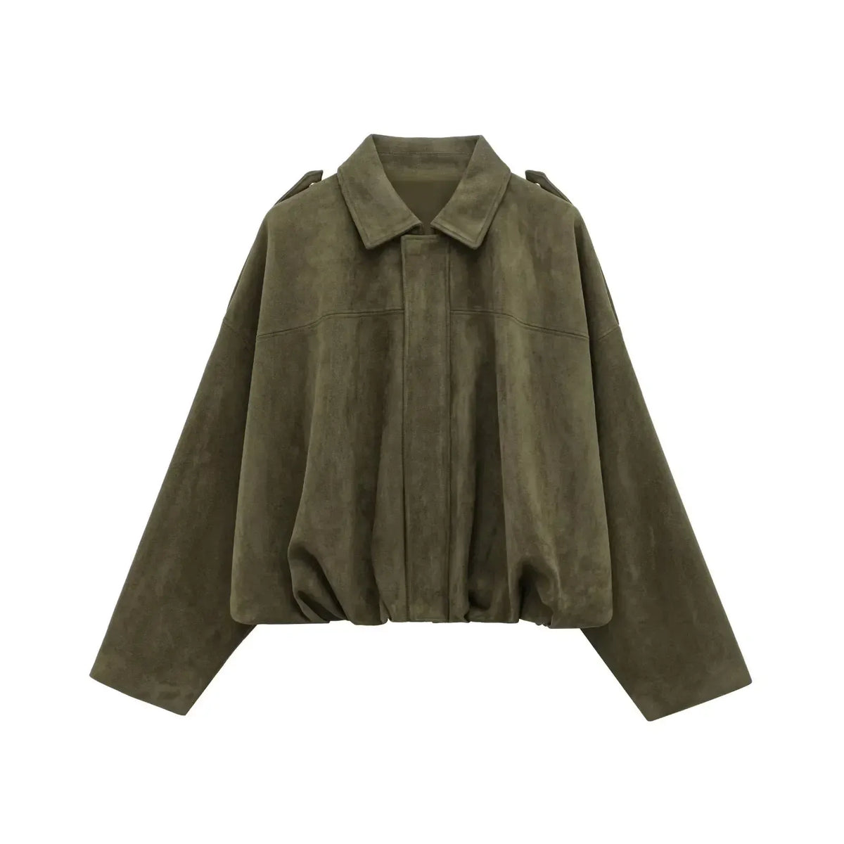 Marlene | Oversized Jacke in Velours-Optik