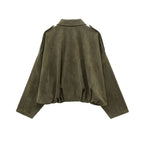 Marlene | Oversized Jacke in Velours-Optik