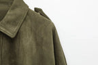 Marlene | Oversized Jacke in Velours-Optik