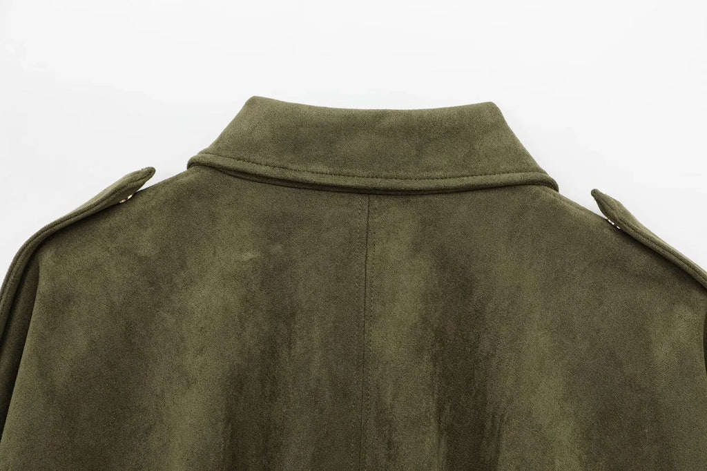 Marlene | Oversized Jacke in Velours-Optik