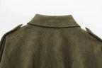 Marlene | Oversized Jacke in Velours-Optik