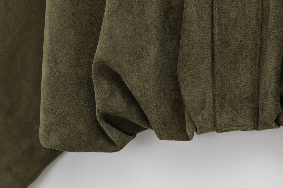 Marlene | Oversized Jacke in Velours-Optik