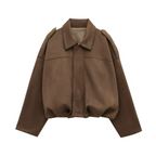 Marlene | Oversized Jacke in Velours-Optik