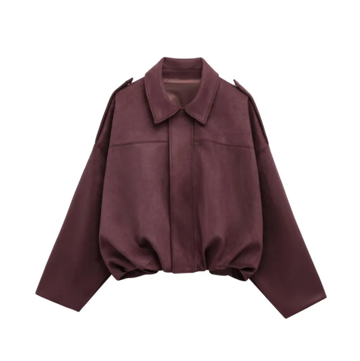 Marlene | Oversized Jacke in Velours-Optik