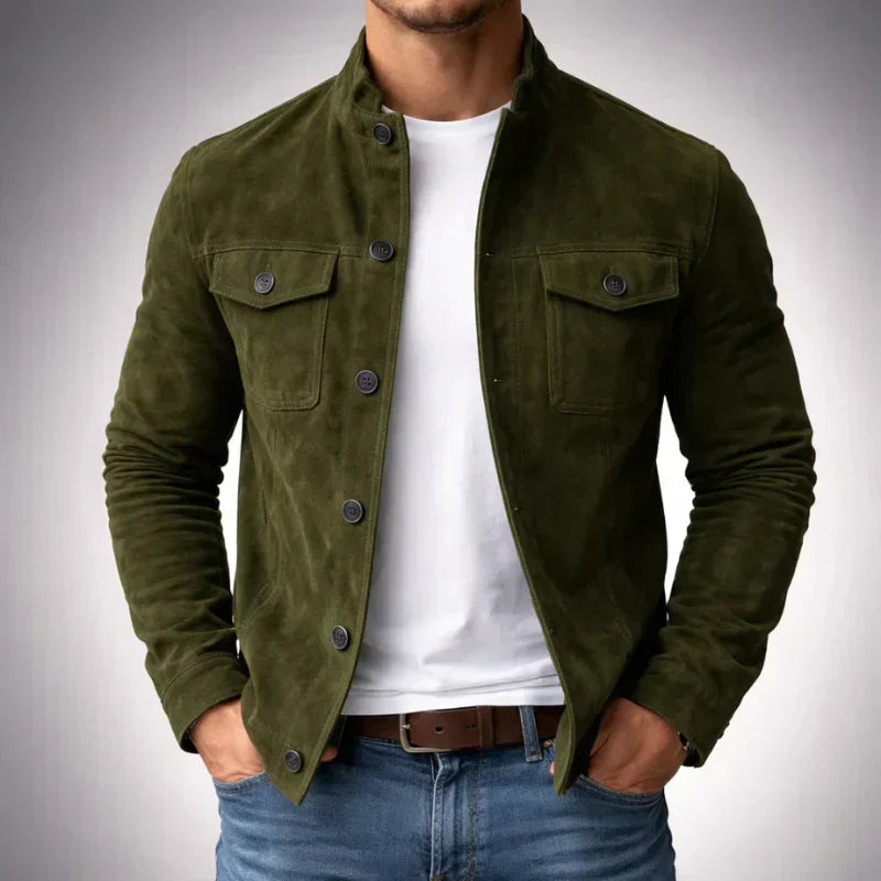 Knopflederjacke für Herren