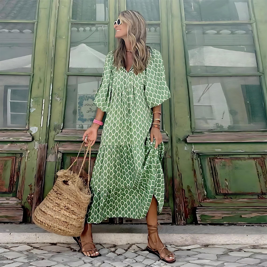 Cassandra | Geometrisches Druckkleid