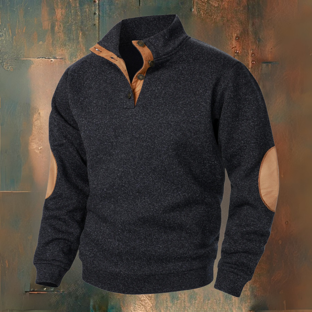 Martin | Henley-Pullover mit Stehkragen