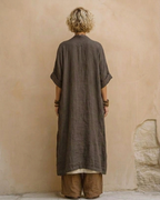 Sophie | Dunkelgrau & Braun Tribal-Print Drei-Teile-Set
