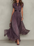 Olivia | Vintage Elegantes Chiffon Maxikleid