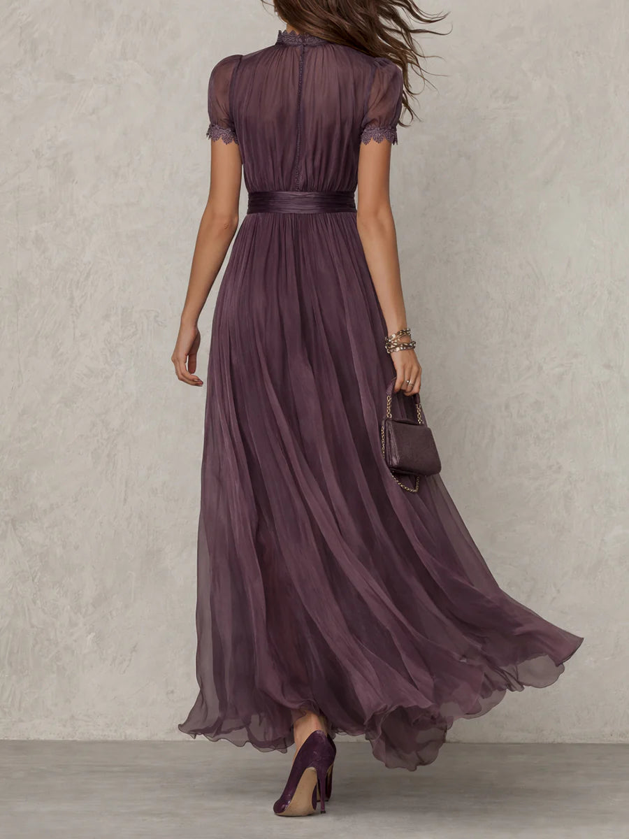 Ashley | Vintage Elegantes Chiffon Maxikleid