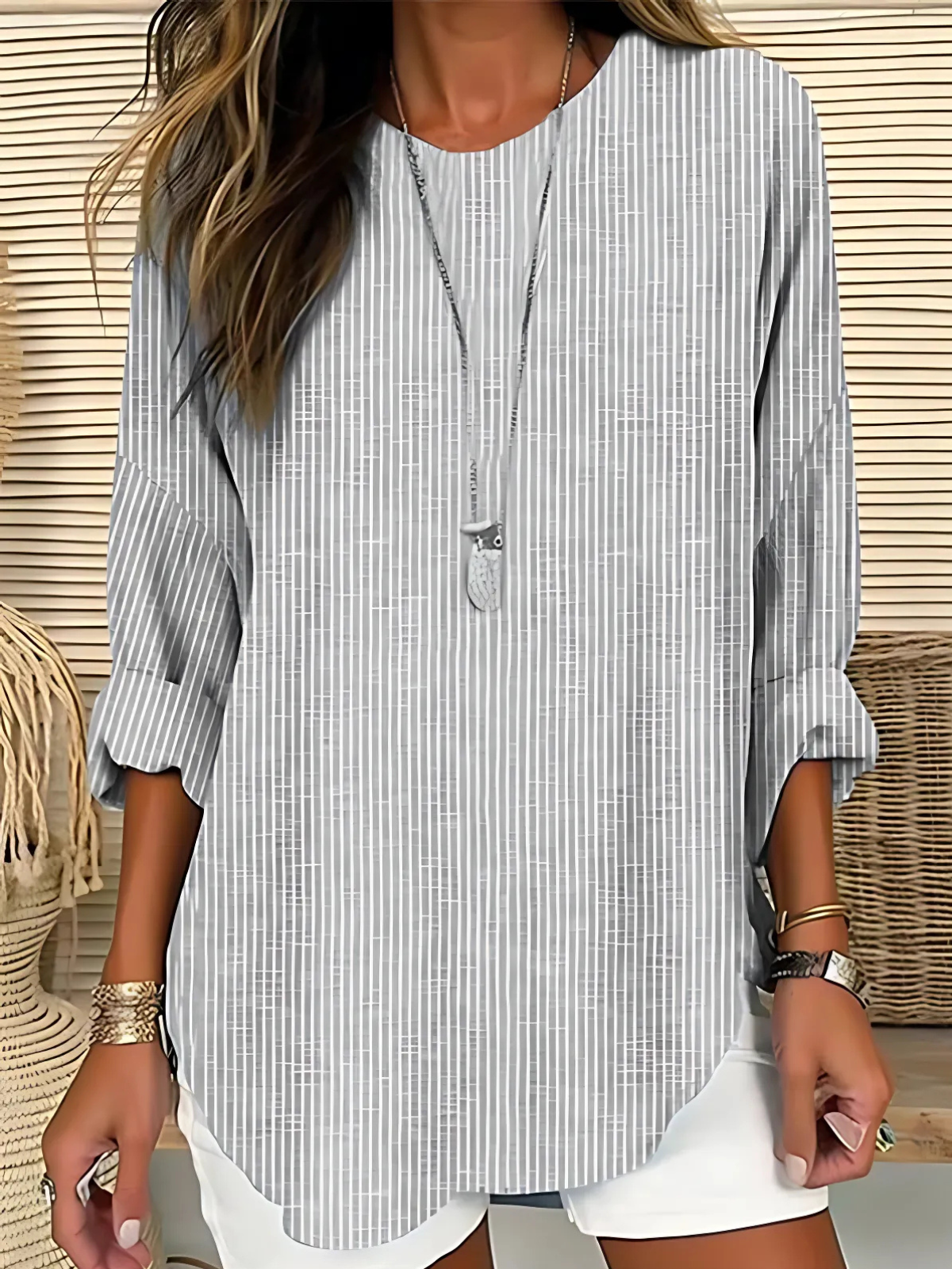 Olivia | Trendige gestreifte Bluse