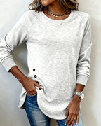 Evelyn | Gestrickter Pullover mit Knopfleiste