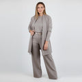 ⏳ Nur für kurze Zeit ⏰ Elegantes 3-teiliges Damen-Set mit langem Cardigan, Top & Hose 💞
