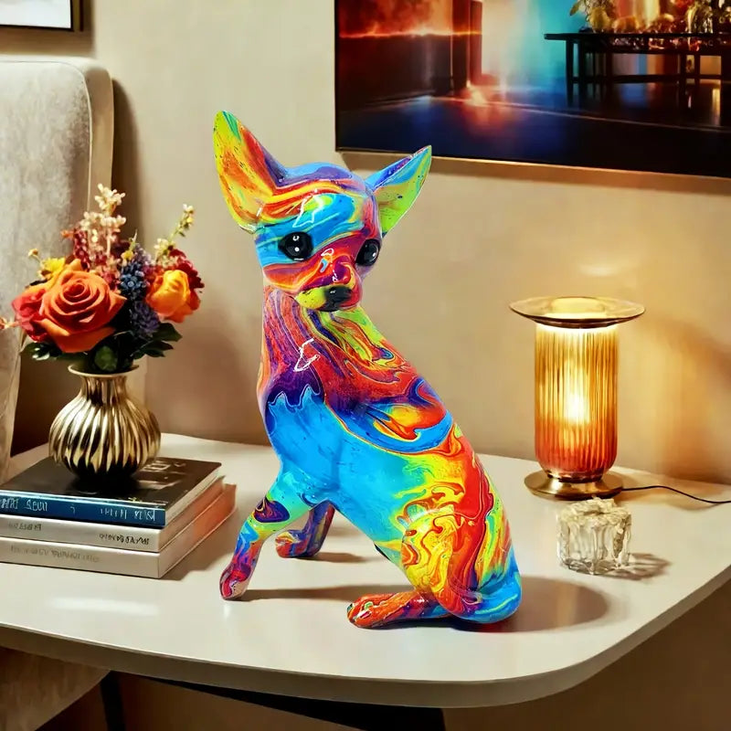 Vibrante Hars Chihuahua Tafellamp