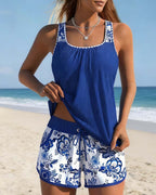 Marie | Bedruckter Tankini-Zweiteiler