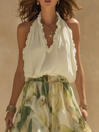 Tali – Elegantes florales Zweiteiler-Set