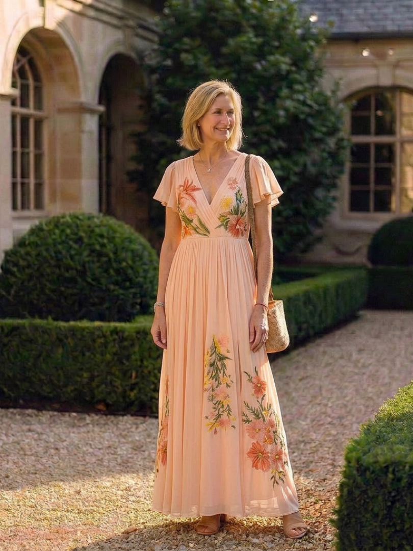 CALISTA | BLUMEN MAXIKLEID
