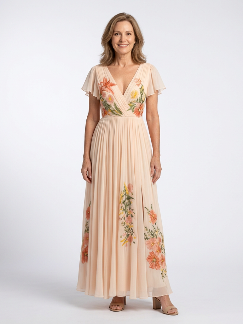 CALISTA | BLUMEN MAXIKLEID
